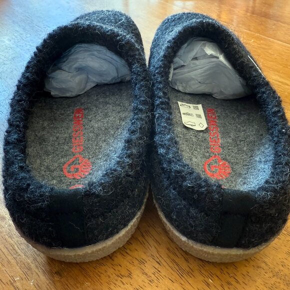 Giesswein Women's Veitsch Wool Slippers anthracite-029 Size 8 New in Box - Picture 5 of 8